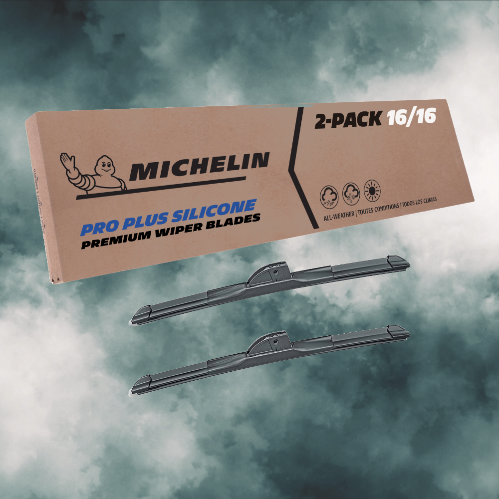 Fits 1974-1976 VAM Classic Windshield Wiper Blades Replacement 2 Pack Michelin Pro Plus Silicone 16 inch Size