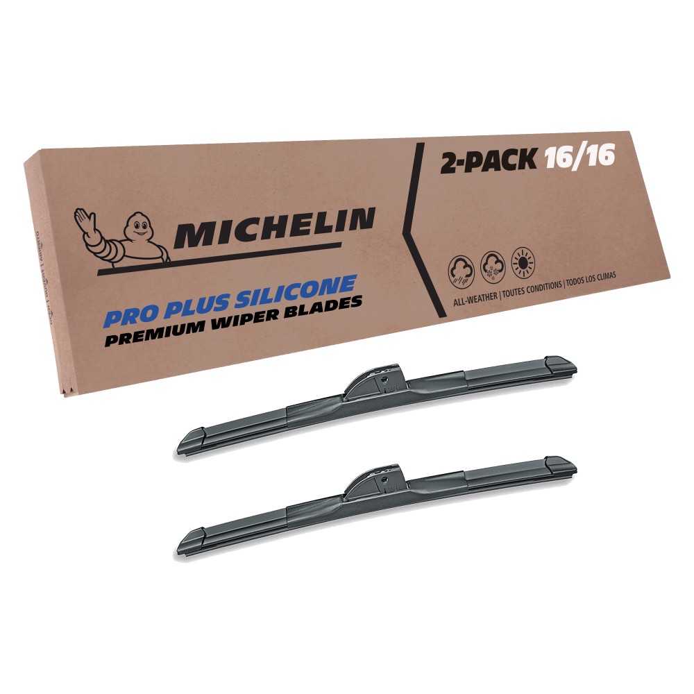 Fits 1985-1986 Pontiac Firefly Windshield Wiper Blades Replacement 2 Pack Michelin Pro Plus Silicone 16 inch Size