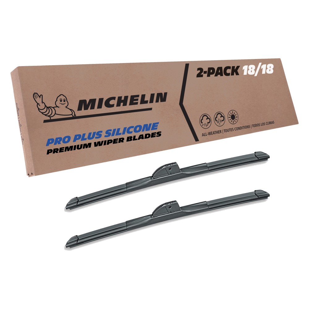 1962, 1963, 1964, 1965, 1966, 1967, 1968, 1969, 1970, Buick, Wildcat, Windshield, Wiper, Blades, 2, Pack, Michelin, Pro, Plus, Silicone, 18, inch, Size