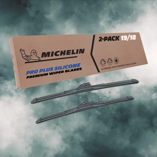 Fits 2002-2012 Mini-Cooper  Windshield Wiper Blades Replacement 2 Pack Michelin Pro Plus Silicone 19 & 18 inch Size