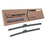 Fits 2002-2012 Mini-Cooper  Windshield Wiper Blades Replacement 2 Pack Michelin Pro Plus Silicone 19 & 18 inch Size