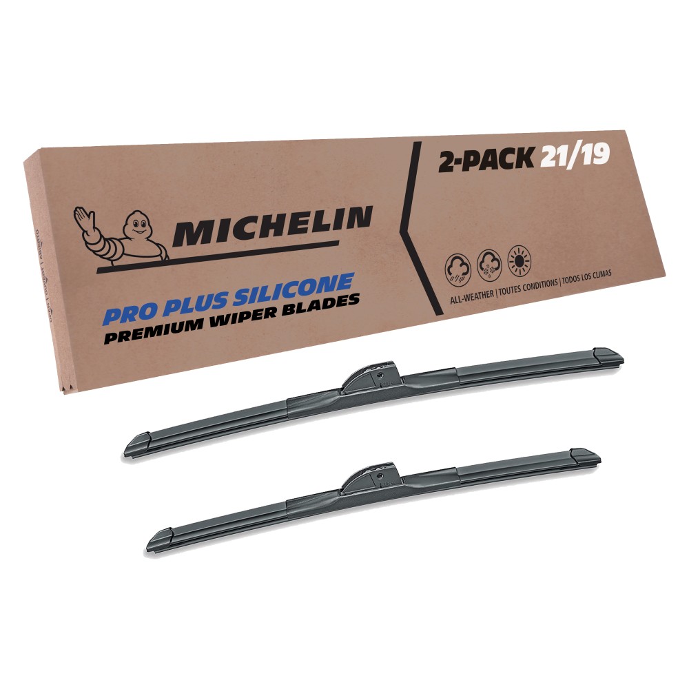 Fits 2001-2006 Seat Toledo Windshield Wiper Blades Replacement 2 Pack Michelin Pro Plus Silicone 21 & 19 inch Size