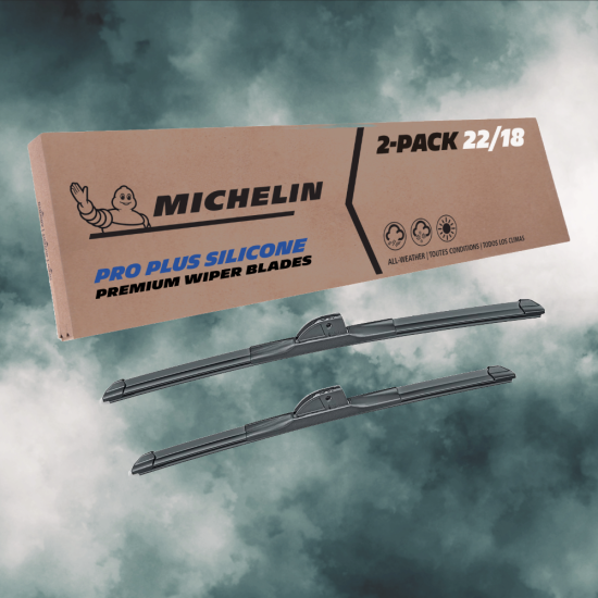 Fits 2007-2010 Pontiac G3 Windshield Wiper Blades Replacement 2 Pack Michelin Pro Plus Silicone 22 & 18 inch Size