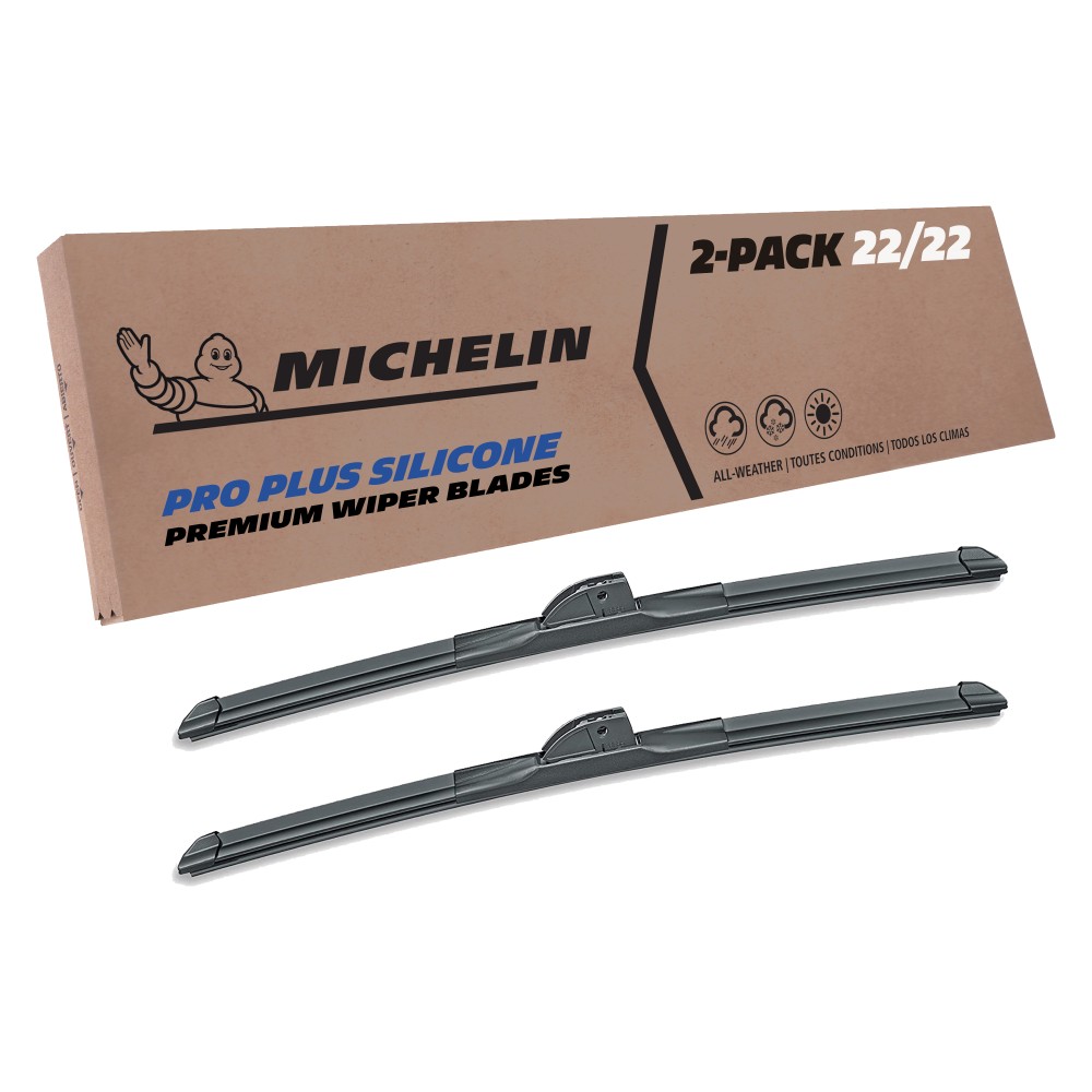 Fits 2019-2021 International CV515 Windshield Wiper Blades Replacement 2 Pack Michelin Pro Plus Silicone 22 inch Size