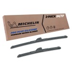 Fits 2020-2022 Nissan NP300 Windshield Wiper Blades Replacement 2 Pack Michelin Pro Plus Silicone 24 & 17 inch Size