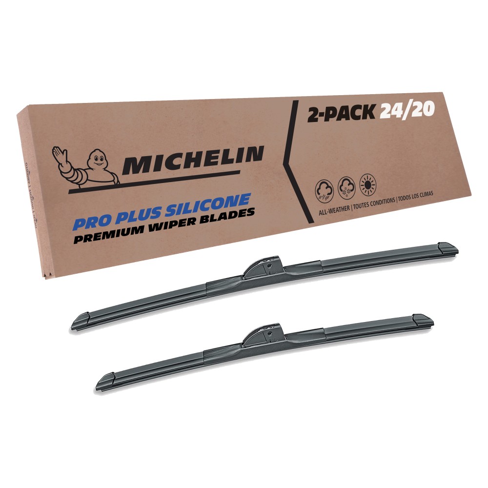 Fits 2003-2006 Renault Laguna Windshield Wiper Blades Replacement 2 Pack Michelin Pro Plus Silicone 24 & 20 inch Size