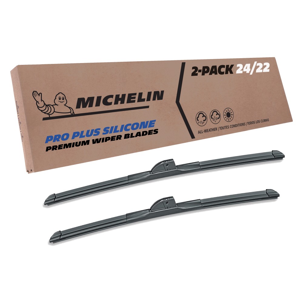 Fits 2005-2006 Fitsest-River M-B Cruiser Windshield Wiper Blades Replacement 2 Pack Michelin Pro Plus Silicone 24 & 22 inch Size