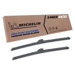 Fits 2005-2006 Fitsest-River M-B Cruiser Windshield Wiper Blades Replacement 2 Pack Michelin Pro Plus Silicone 24 & 22 inch Size