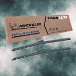 Fits 2008-2021 Freightliner Cascadia Windshield Wiper Blades Replacement 2 Pack Michelin Pro Plus Silicone 24 inch Size