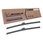 Fits 2008-2021 Freightliner Cascadia Windshield Wiper Blades Replacement 2 Pack Michelin Pro Plus Silicone 24 inch Size