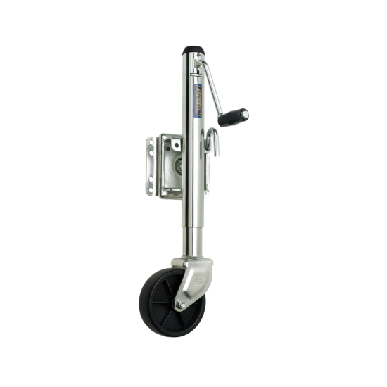 Fulton 1200 lbs Trailer Jack, 6 Inch Wheel, Zinc, for Marine Boat Applications