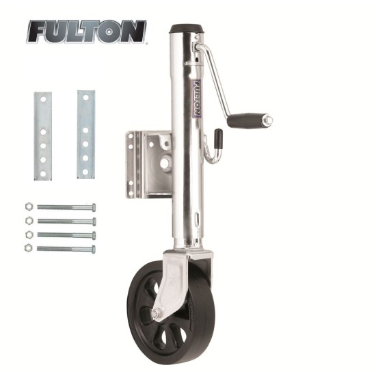 Fulton Bolt-Thru Swivel Trailer Jack 1,500 lbs 12" Lift Bolt-On