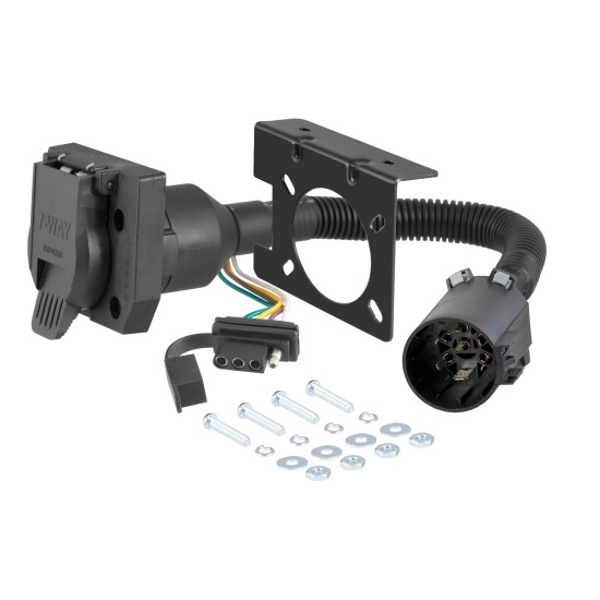 For 2014-2024 Ram ProMaster 2500 Trailer Wiring 7 Way Trailer Wiring Plug w/ Bracket Fits Models w/ Existing USCAR 7-way Curt 55774
