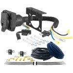 For 2000-2004 Jeep Grand Cherokee Tow Package Camp n' Field Trailer Hitch + Brake Controller Curt Assure 51160 Proportional Up To 4 Axles + 7 Way Trailer Wiring Plug & 2-5/16" ball 4 inch drop Fits Including Laredo & w/ Skid Shield w/ Tow Pre
