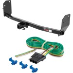 For 2005-2008 Ford Mustang Trailer Hitch + Wiring 4 Pin Fits All Except GT Curt 11312 58044 1-1/4 Tow Receiver