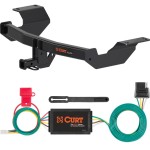 For 2021-2024 Honda CRV Trailer Hitch + Wiring 4 Pin Except hybrid & Touring w/ kick sensor Curt 12169 56370 1-1/4 Tow Receiver