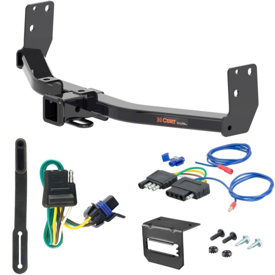 For 2010-2016 Cadillac SRX Trailer Hitch + Wiring 5 Pin Fits w/ factory Tow Package Curt 13002 2 inch Tow Receiver