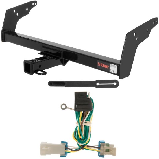 For 1998-2004 Chevy S10 Trailer Hitch + Wiring 4 Pin Fits All Models Curt 13021 55359 2 inch Tow Receiver