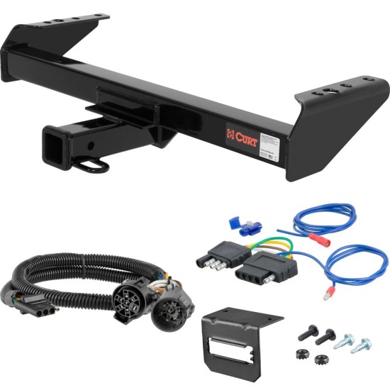 For 2007 GMC Sierra 3500 Classic Trailer Hitch + Wiring 5 Pin Fits Cab & Chassis Curt 13028 2 inch Tow Receiver