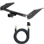 For 1995-2005 GMC Safari Trailer Hitch + Wiring 4 Pin Fits All (16" spare requires relocation) Curt 13035 55411 2 inch Tow Receiver