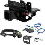 For 2007-2009 Dodge Durango Trailer Hitch + Wiring 5 Pin Fits Models w/ Existing USCAR 7-way Curt 13072 2 inch Tow Receiver