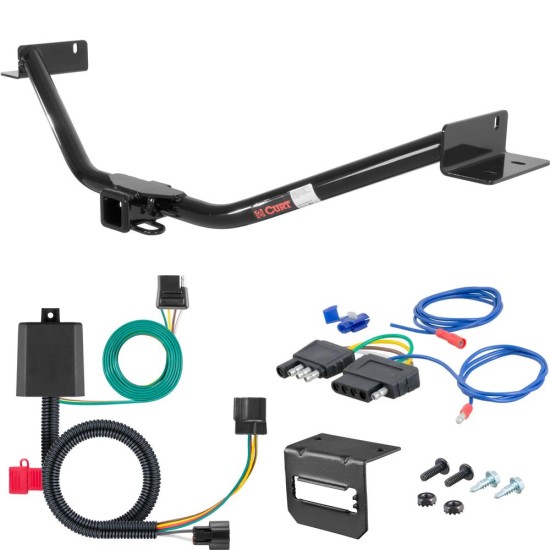 For 2010-2012 Hyundai Santa Fe Trailer Hitch + Wiring 5 Pin Fits w/ factory Tow Package Curt 13073 2 inch Tow Receiver