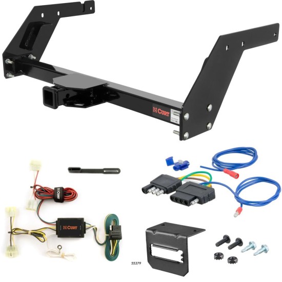 For 1989-1995 Toyota Pickup Trailer Hitch + Wiring 5 Pin Fits All Except T-100 or Tacoma Curt 13086 2 inch Tow Receiver