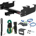 For 1975-1979 Ford F150 Trailer Hitch + Wiring 5 Pin Fits w/ 10" Step Bumper Curt 13099 2 inch Tow Receiver