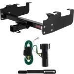 For 1980-1983 Ford F100 Trailer Hitch + Wiring 4 Pin Fits w/ 10" Step Bumper Curt 13099 55313 2 inch Tow Receiver