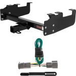 For 1992-1993 Ford F150 Trailer Hitch + Wiring 4 Pin Fits w/ 10" Step Bumper Curt 13099 55316 2 inch Tow Receiver