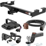 For 2003-2006 Chevy Silverado 2500 HD Tow Package Camp n' Field Trailer Hitch + Brake Controller Curt Assure 51160 Proportional Up To 4 Axles + 7 Way Trailer Wiring Plug & 2-5/16" ball 4 inch drop Fits 6' Bed Curt 13108 2 inch Tow Receiver