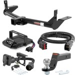 For 2006-2010 Ford Explorer Tow Package Camp n' Field Trailer Hitch + Brake Controller Curt Assure 51160 Proportional Up To 4 Axles + 7 Way Trailer Wiring Plug & 2-5/16" ball 4 inch drop Fits 4-Door w/ USCAR 7-way Curt 13112 2 inch Tow Receiver