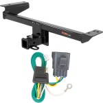 For 2012-2014 Land Rover Evoque Trailer Hitch + Wiring 4 Pin Fits All Models Curt 13128 56159 2 inch Tow Receiver