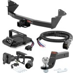 For 2015-2022 Chevy Colorado Tow Package Camp n' Field Trailer Hitch + Brake Controller Curt Assure 51160 Proportional Up To 4 Axles + 7 Way Trailer Wiring Plug & 2-5/16" ball 4 inch drop Fits Models w/ Existing USCAR 7-way Curt 13176 2 inch Tow 