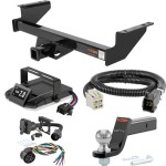 For 2003-2006 Toyota Tundra Tow Package Camp n' Field Trailer Hitch + Brake Controller Curt Assure 51160 Proportional Up To 4 Axles + 7 Way Trailer Wiring Plug & 2-5/16" ball 4 inch drop Fits w/ Tommy Gate Lift w/ factory 7-Way Curt 13184 2 inch 