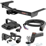 For 2015-2024 Ford Transit 350 Tow Package Camp n' Field Trailer Hitch + Brake Controller Curt Assure 51160 Proportional Up To 4 Axles + 7 Way Trailer Wiring Plug & 2-5/16" ball 4 inch drop Fits Dually Except Cab & Chassis & the Cutaway w