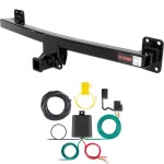 For 2004-2010 Porsche Cayenne Trailer Hitch + Wiring 4 Pin Except Rear Mount Spare Curt 13220 59236 2 inch Tow Receiver