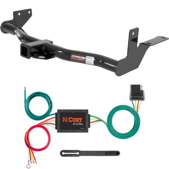 For 2002-2004 Isuzu Axiom Trailer Hitch + Wiring 4 Pin Fits w/ Under-Vehicle Spare Curt 13222 56175 2 inch Tow Receiver