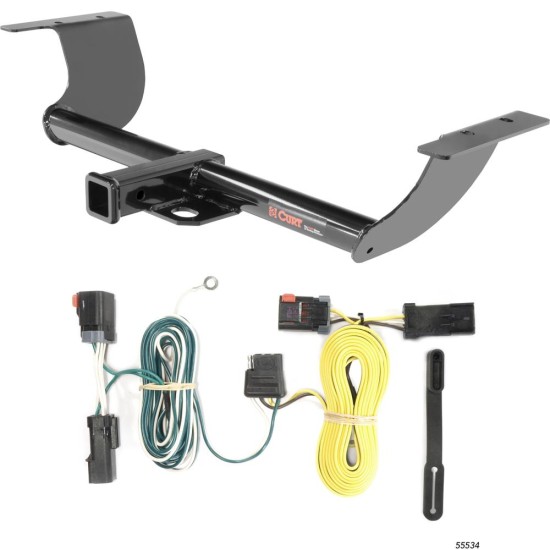 For 2011-2014 Dodge Challenger Trailer Hitch + Wiring 4 Pin Fits All Models Curt 13236 55534 2 inch Tow Receiver