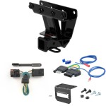 For 2005-2010 Jeep Grand Cherokee Trailer Hitch + Wiring 5 Pin Fits Models w/ Tow Prep Package Excluding SRT8 Curt 13251 2 inch Tow Receiver