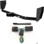 For 2004-2006 Dodge Durango Trailer Hitch + Wiring 4 Pin Fits w/ Tow Prep Package Curt 13297 55381 2 inch Tow Receiver