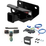 For 2004-2009 Dodge Ram 1500 Trailer Hitch + Wiring 5 Pin Fits Models w/ Tow Prep Package Excluding factory receiver Curt 13333 2 inch Tow Receiver