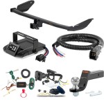 For 2011-2014 Toyota Sienna Tow Package Camp n' Field Trailer Hitch + Brake Controller Curt Assure 51160 Proportional Up To 4 Axles + 7 Way Trailer Wiring Plug & 2-5/16" ball 4 inch drop Fits All Models Curt 13343 2 inch Tow Receiver