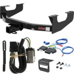 For 2002-2004 Ford F350 Super Duty Trailer Hitch + Wiring 5 Pin Fits Models w/ Factory 4-Flat Except Cab & Chassis Curt 13355 2 inch Tow Receiver