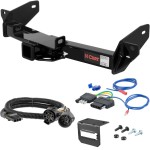 For 2007-2008 Ford F150 Trailer Hitch + Wiring 5 Pin Fits Models w/ USCAR 7-way Factory Connector Excluding factory receiver Curt 13360 2 inch Tow Receiver