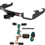 For 1996-2000 Dodge Caravan Trailer Hitch + Wiring 4 Pin Except Stow 'n Go or Sport Curt 13362 55334 2 inch Tow Receiver