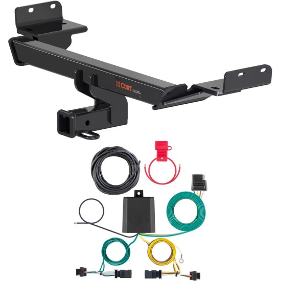 For 2022-2024 Jeep Compass Trailer Hitch + Wiring 4 Pin Fits All Models Curt 13363 56472 2 inch Tow Receiver