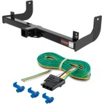 For 2009-2014 Ford F150 Trailer Hitch + Wiring 4 Pin Fits Models w/ Factory 4-Flat Excluding factory receiver Curt 13368 58044 2 inch Tow Receiver