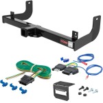 For 2009-2014 Ford F150 Trailer Hitch + Wiring 5 Pin Fits Models w/ Factory 4-Flat Excluding factory receiver Curt 13368 2 inch Tow Receiver