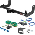 For 2009-2014 Ford F150 Trailer Hitch + Wiring 5 Pin Fits Models w/ Factory 4-Flat Excluding factory receiver Curt 13371 2 inch Tow Receiver